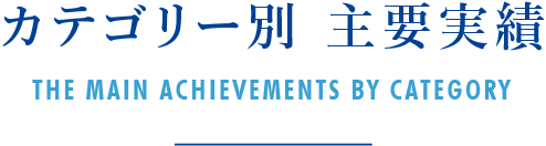 カテゴリー別主要実績